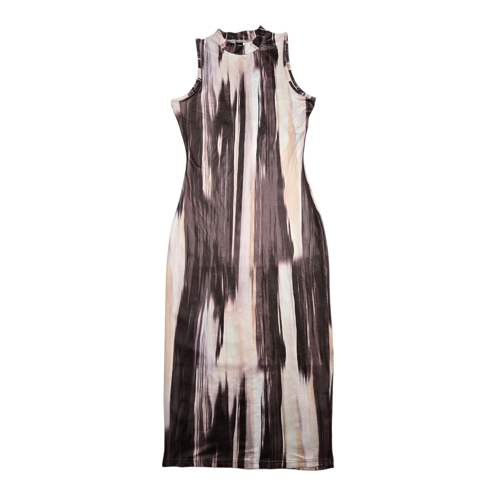 Sleeveless Black and Cream Dress